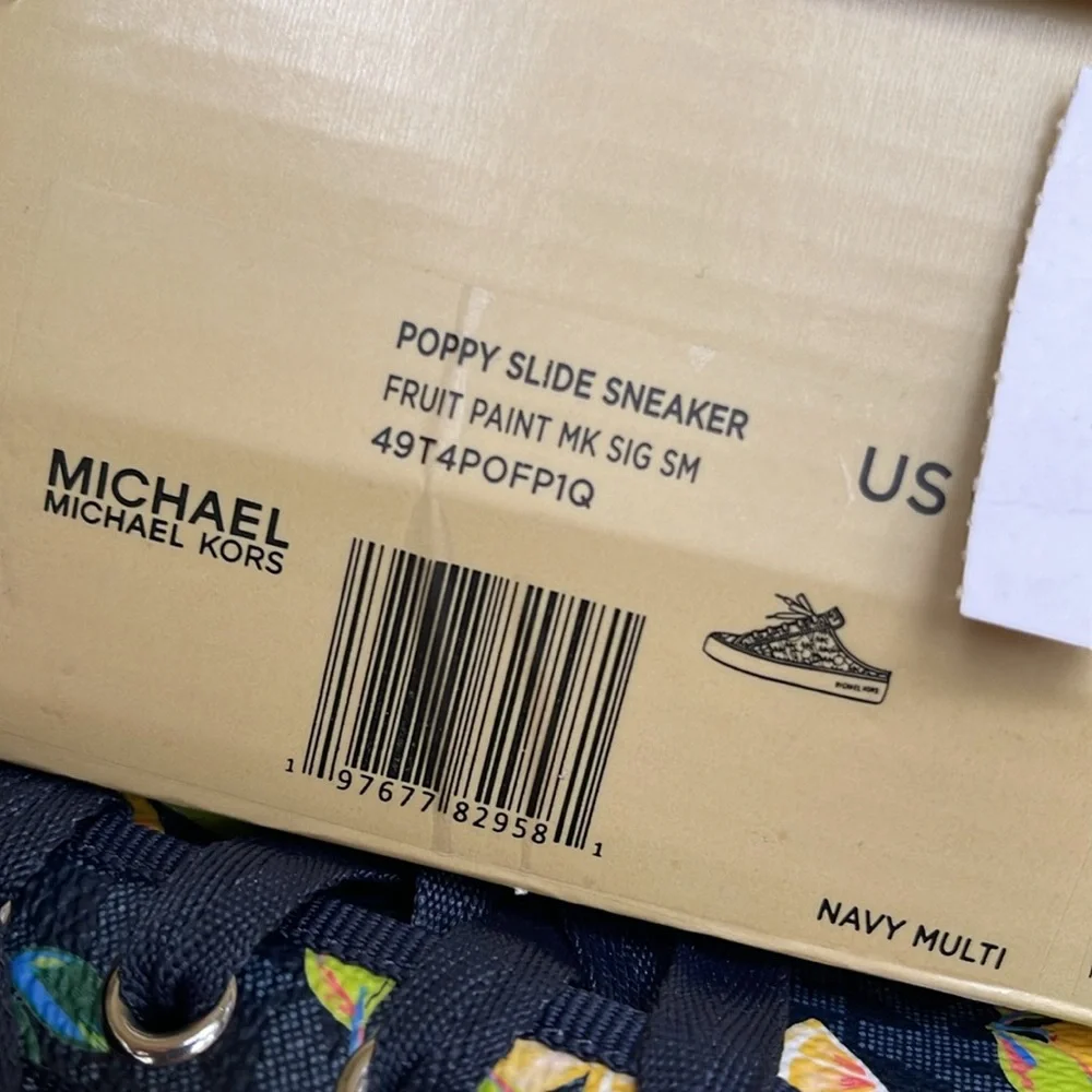 Michael Kors POPPY SLIDE SNEAKERS  FRUIT PAINT MK SIG SM 49T4POFP1Q Platforms
